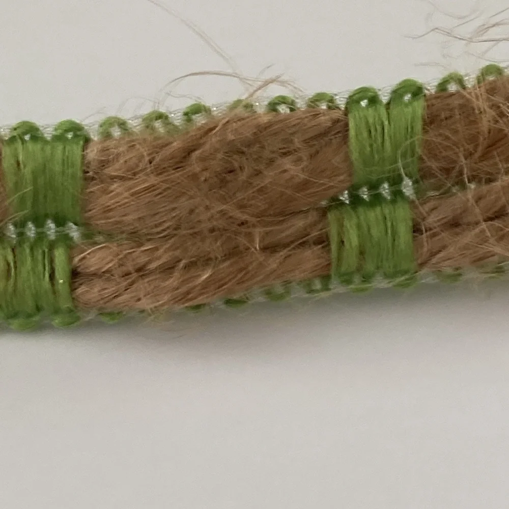 10 Rolls Offray Floral Ribbon Spring Green Jute Brown 1/2 inch